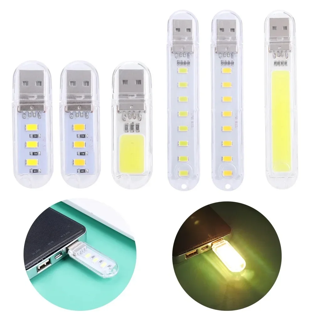 LED Light Portable USB LED Light USB For Power bank/computer Led Lamp Protect Eyesight 3/8 COB LED Lamps laptop For Xiaomi