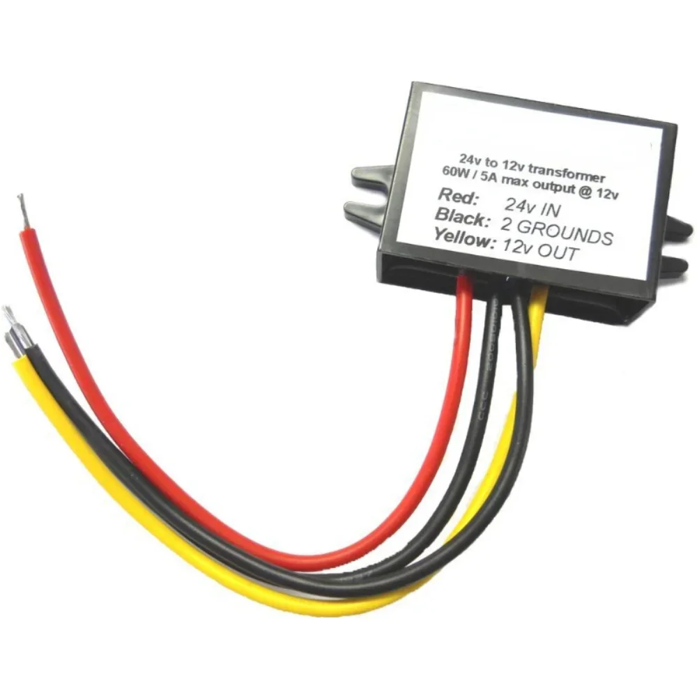 24 Volt to 12 Volt 5A Converter/Transformer for Aircraft Airplanes