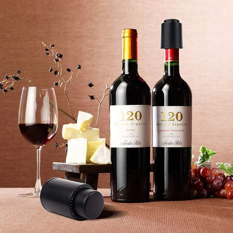 Reusable Wine Bottle Stopper Time Scale Record Real Vacuum Wine Stoppers Preserver Corks Keep Fresh for Lovers