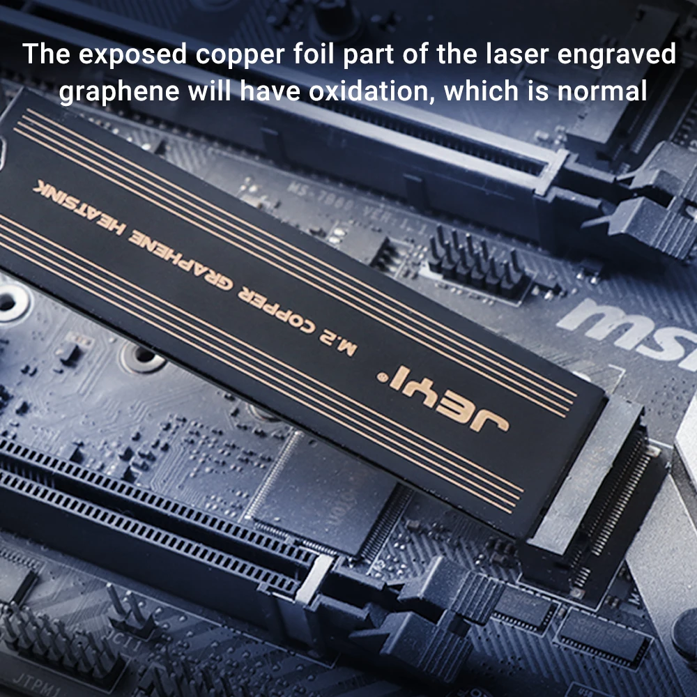 Jeyi-dissipador de Calor de Grafeno para Laptop Radiador de Camada Dupla Design de Folha de Cobre Refrigerador para pc Nvme Ngff 2280 Drive M.2 Ssd - Imagem 6