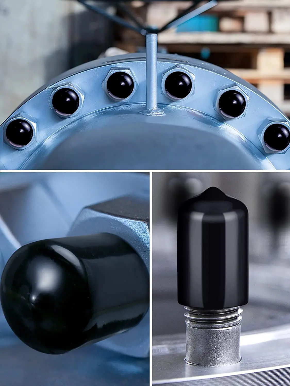 5/10/25/50PCS  Round Rubber End Caps 3-25mm Black Vinyl Cover Screw Thread Protectors Assortment Kit