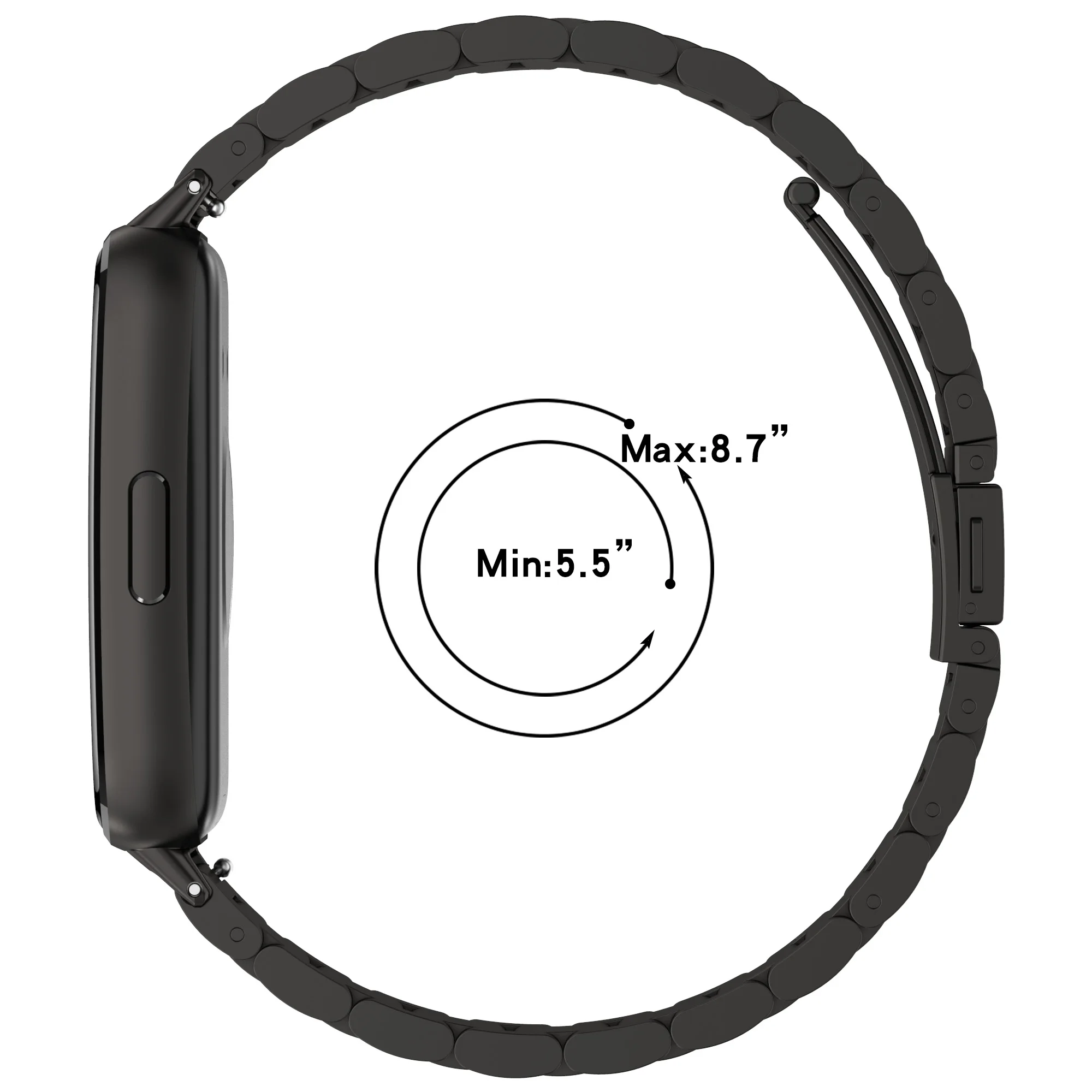 Stainless Steel Wristband Link Bracelet Strap for Smartwatch Accessories
