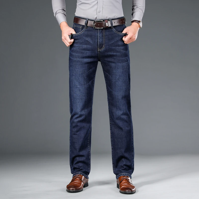 Men Jeans Mens Jeans Business Jeans Jeans Trousers Denim Trousers Classic Style Badge Youth Men's