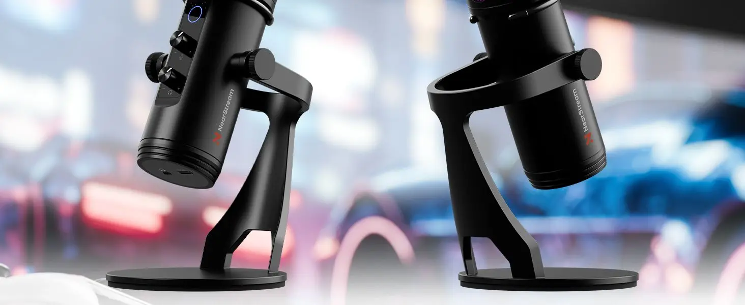 NearStream USB/XLR Condenser Gaming Microphone with 8 RGB Modes Lighting, Noise Cancelling Desktop for Streaming on PC/PS5/Mac