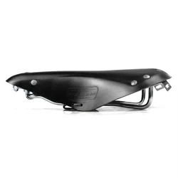 Retro Bike Saddle - Soft Leather Bicycle Seat for City Commuters and Electric Bikes (RR175 - Black)