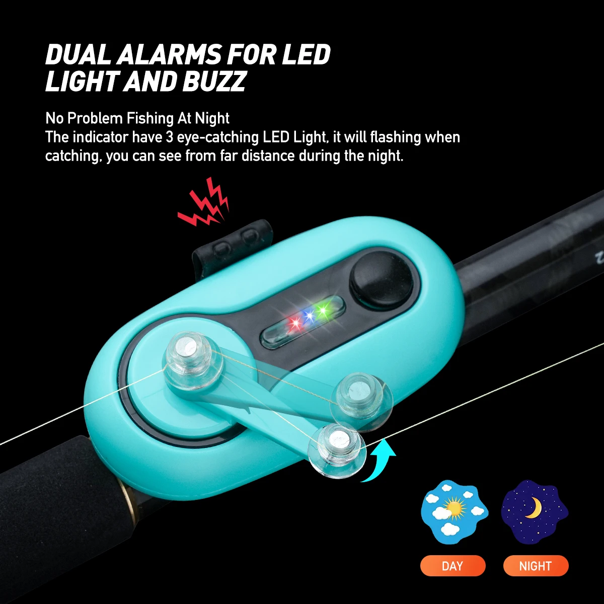 Enhanced Fishing Bite Alarm with Electronic Buzzer and Sound Indicator