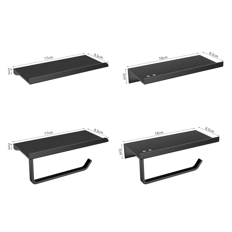 Aluminum Alloy Toilet Paper Holder Shelf With Tray Bathroom Accessories Kitchen Wall Mounted Hanging Toilet Paper Roll Holder toilet paper holder toilet roll holder