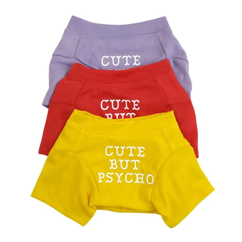 Dog Clothes Summer Spring Quality Breathable Pet Clothing Soft Letters Printed French Bulldog Clothes for Small Dogs T-shirt