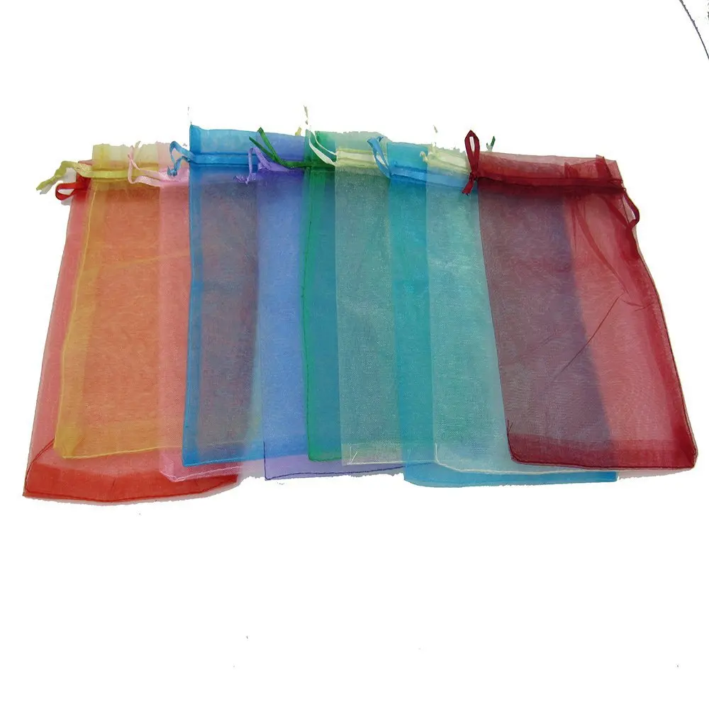10pcs/lot (9 SIZE) Organza Gift Bags Jewelry Packaging Bag Christmas Wedding Party Candy Chocolate Pouches Drawable Gifts Bag