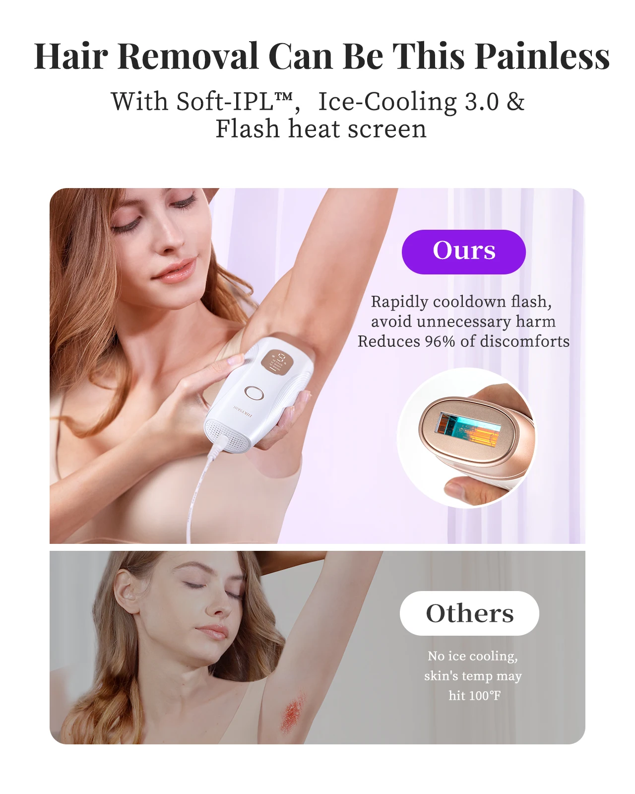Professional Laser Hair Removal for Women 999900 Flash Cooling Rejuvenation Acne Remove Permanent Bikini Trimmer IPL Depilator 5