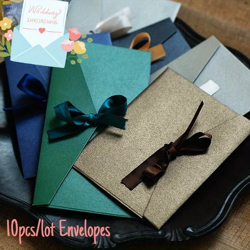 

10pcs/lot Vintage Iridescent Paper Envelopes for Letters Mailers Set Kraft Letter Envelope for Wedding Invitation Gift Postcards