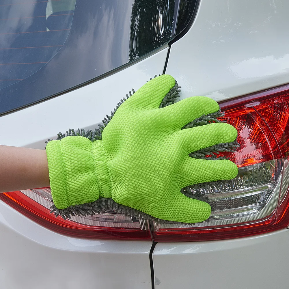 1PCS Car Washing Glove Coral Fleece Chenille Cleaning Washing Mitt Cleaning Tools for Car Wash