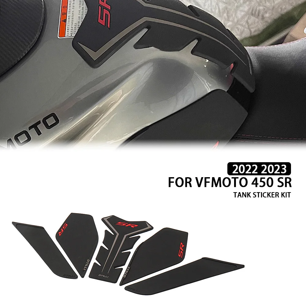 Motorcycle Accessories Tank Sticker Decals Rubber Gas Fuel Oil Tank Pad Protector Cover For CFMOTO 450SR 450 SR 450sr 2022 2023