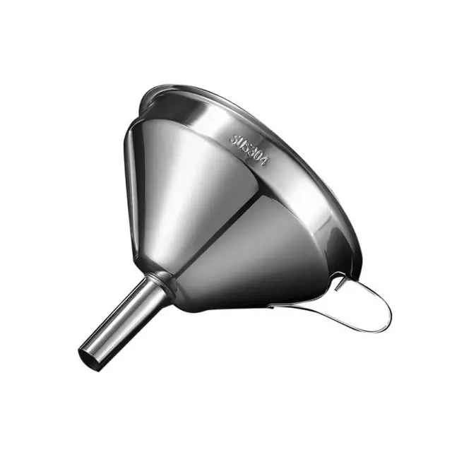 201/304 Stainless Steel Funnel 11/13cm Kitchen Oil Liquid Funnel With Detachable Filter Wide Mouth Funnel For Kitchen Tools