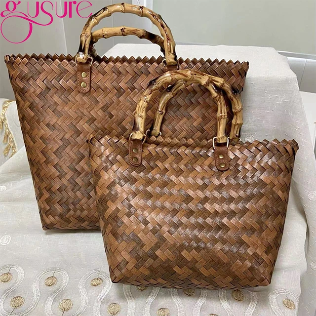 Gusure Handmade Straw Shoulder Bag - Bohemian Summer Tote