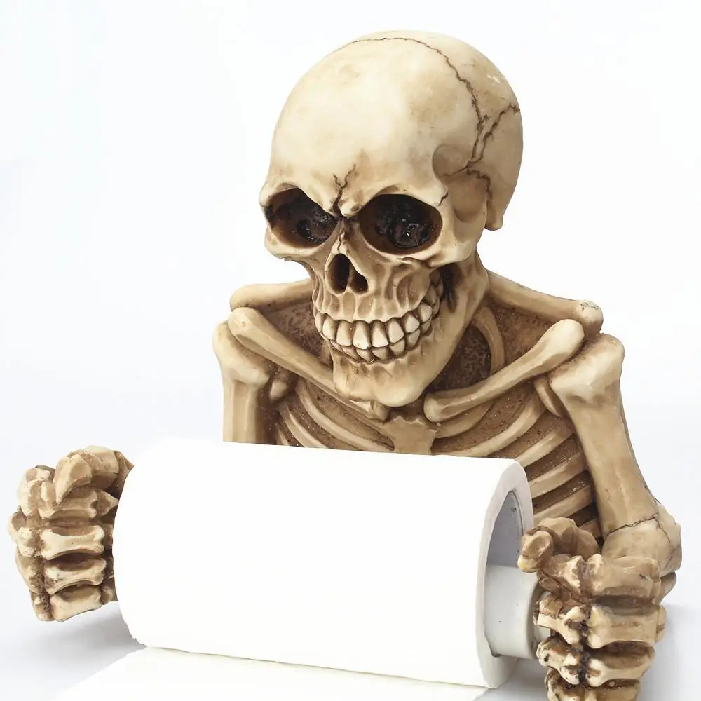 

Прочный материал, функциональный держатель для туалетной бумаги с черепом, уникальный дизайн, практичный Забавный аксессуар для ванной комнаты, коробка для хранения бумаги