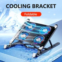 Laptop Cooler Base Stand Foldable Laptop Cooling Pad Portable Adjustable suporte para notebook for 11 Inch with 2/4 Fans - Image 2