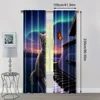 2pcs, Window Drapes Cat with butterfly on piano Protecting Privacy Festive Backdrops for Indoor Use bedroom decor 4