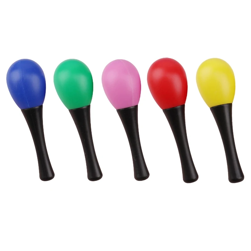 Colorful Maraca Rattle Handbell Music Toy Instrument for Infant Music Auditory Enlightenment Sensory Toy Baby Favor Gift
