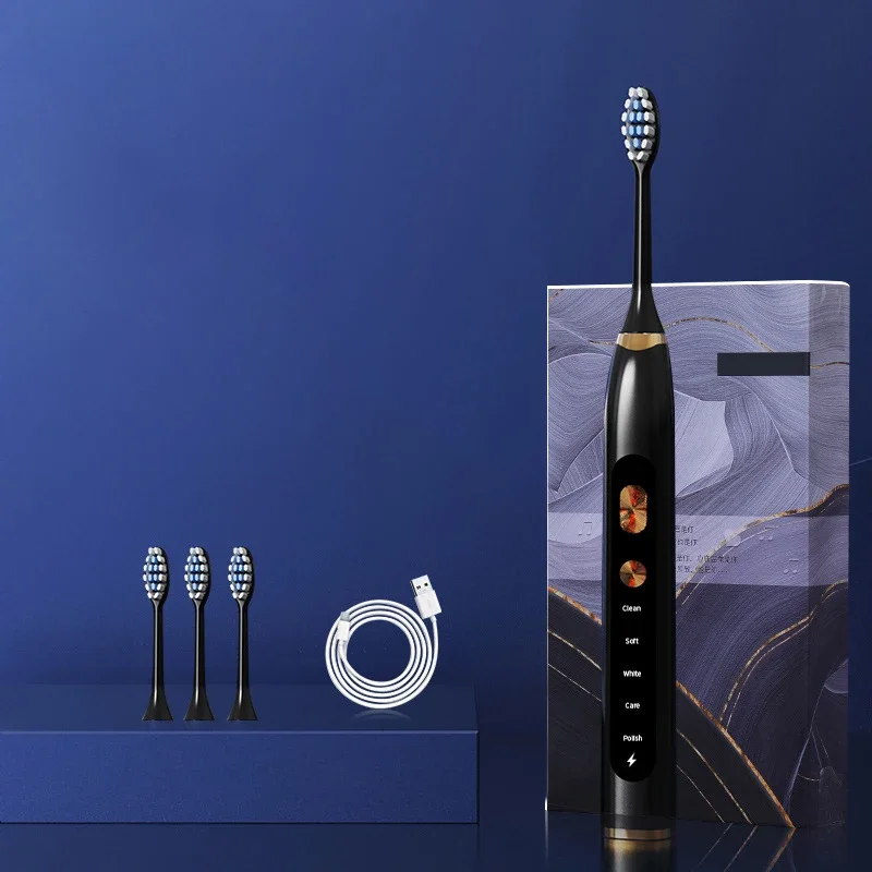 thumbnail image 1 of Cepillo de dientes eléctrico sónico Xiaomi Youpin con 5 modos de blanqueamiento dental, recargable por USB, IPX7, resistente al agua, juego de cepillo de dientes eléctrico para adultos, 1 of 5