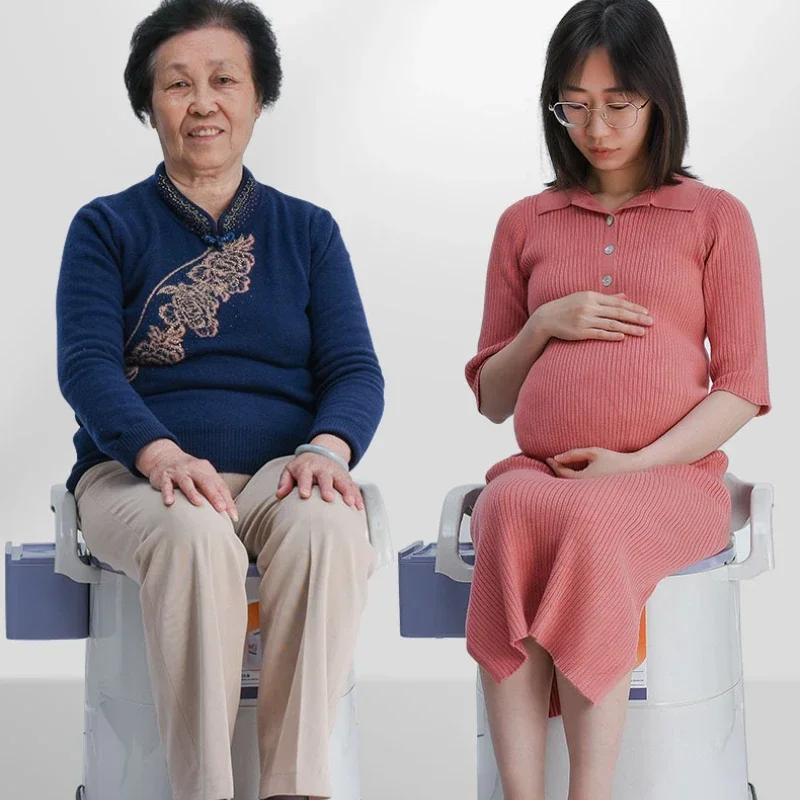 Versatile Bathroom Toilet Chair - For Elderly, Disabled, and Pregnant Women, Movable Indoor Dual-Purpose with Backrest 5
