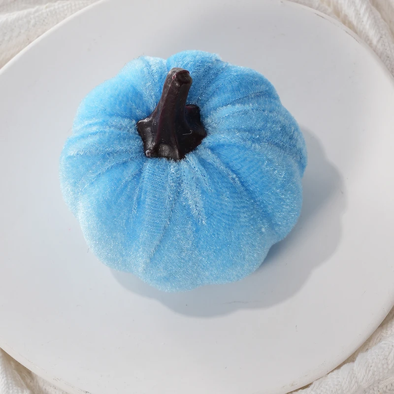 Artificial Pumpkin Decoration 5.5/8/10cm Velvet Pumpkin Halloween