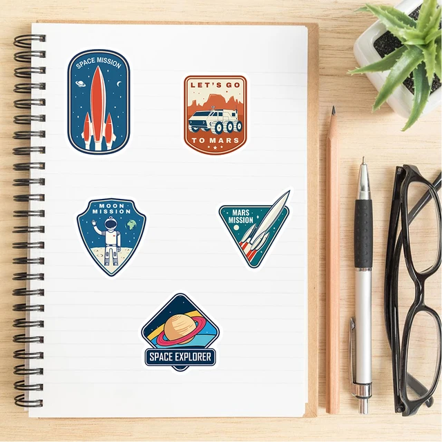 10/30/50 PCS Stickers Pegatinas Infantiles Autocollants Kids Toys Papeleria  Astronaut Space Station Notebook Laptop Skateboard - AliExpress