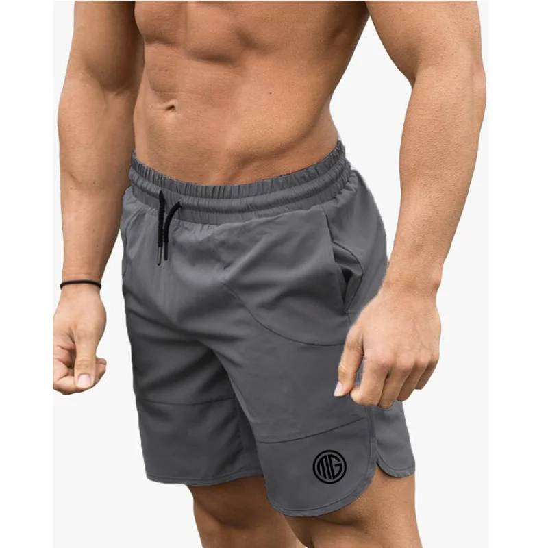 

New Arrival Mens Bodybuilding Fast Dry Summer Breathable Gym Sports Fitness Workout Printed Beach Shorts