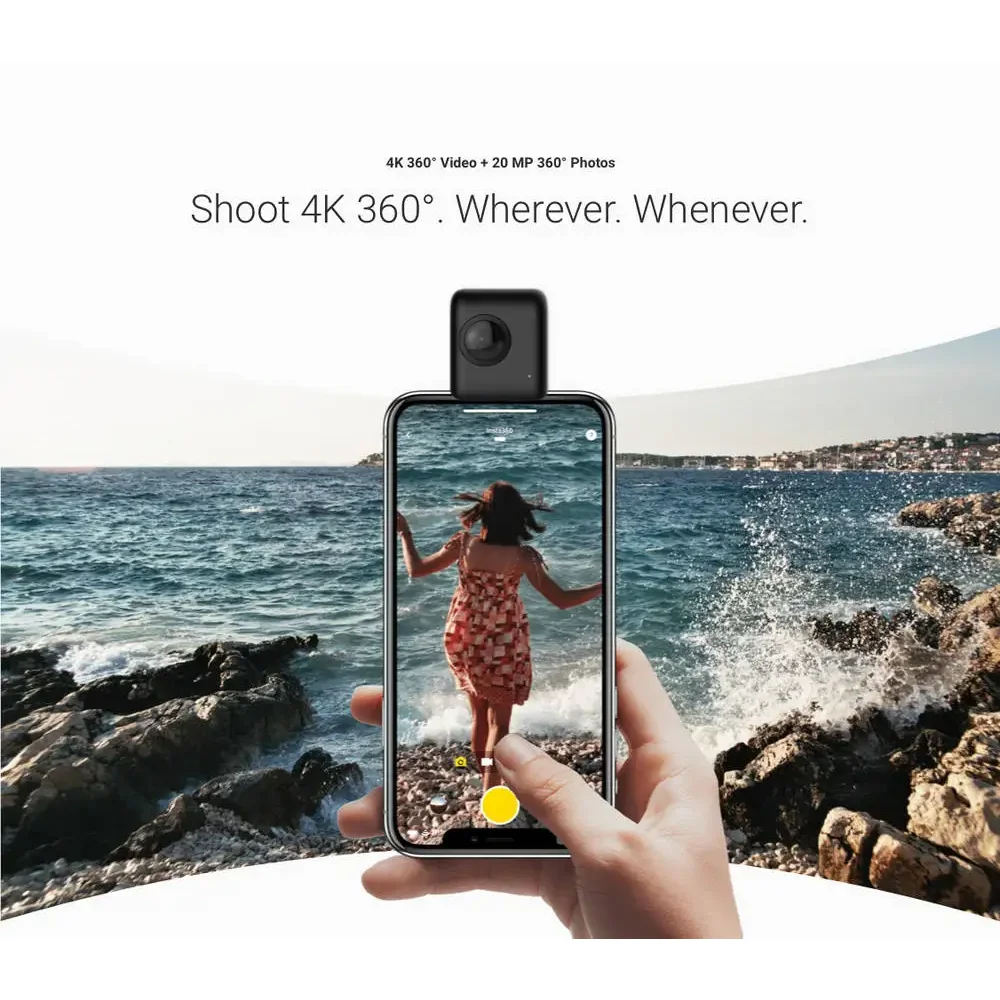 Lnsta360 Nano S VR Video Panoramic Intelligent Camera Selfie Beauty Live Camera Suitable For IPhone IOS 9.0 Or Higher Versions