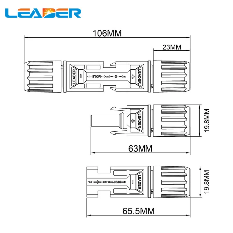 Description Picture 6 of itemFree Shopping IP68 SOLAR PV Connector for Solar Panels Panel Mount Connector 1000V/1500V DC Connector for 2.5mm~16mm Solar Cable