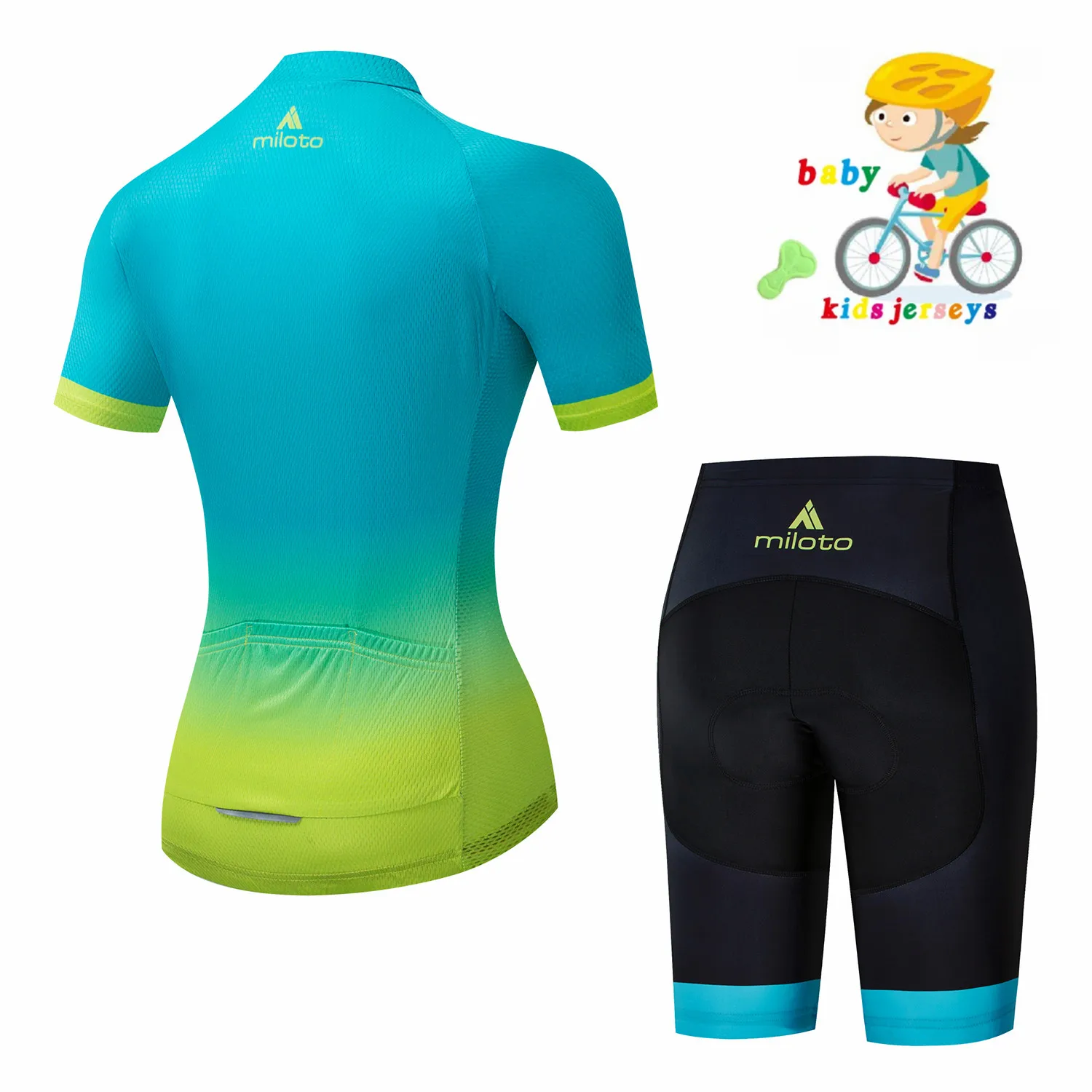 MILOTO-Kids Cycling Jersey Set, Children's Clothing, Road Bike Shirts, Bicycle Pant, MTB Outdoor Clothes,