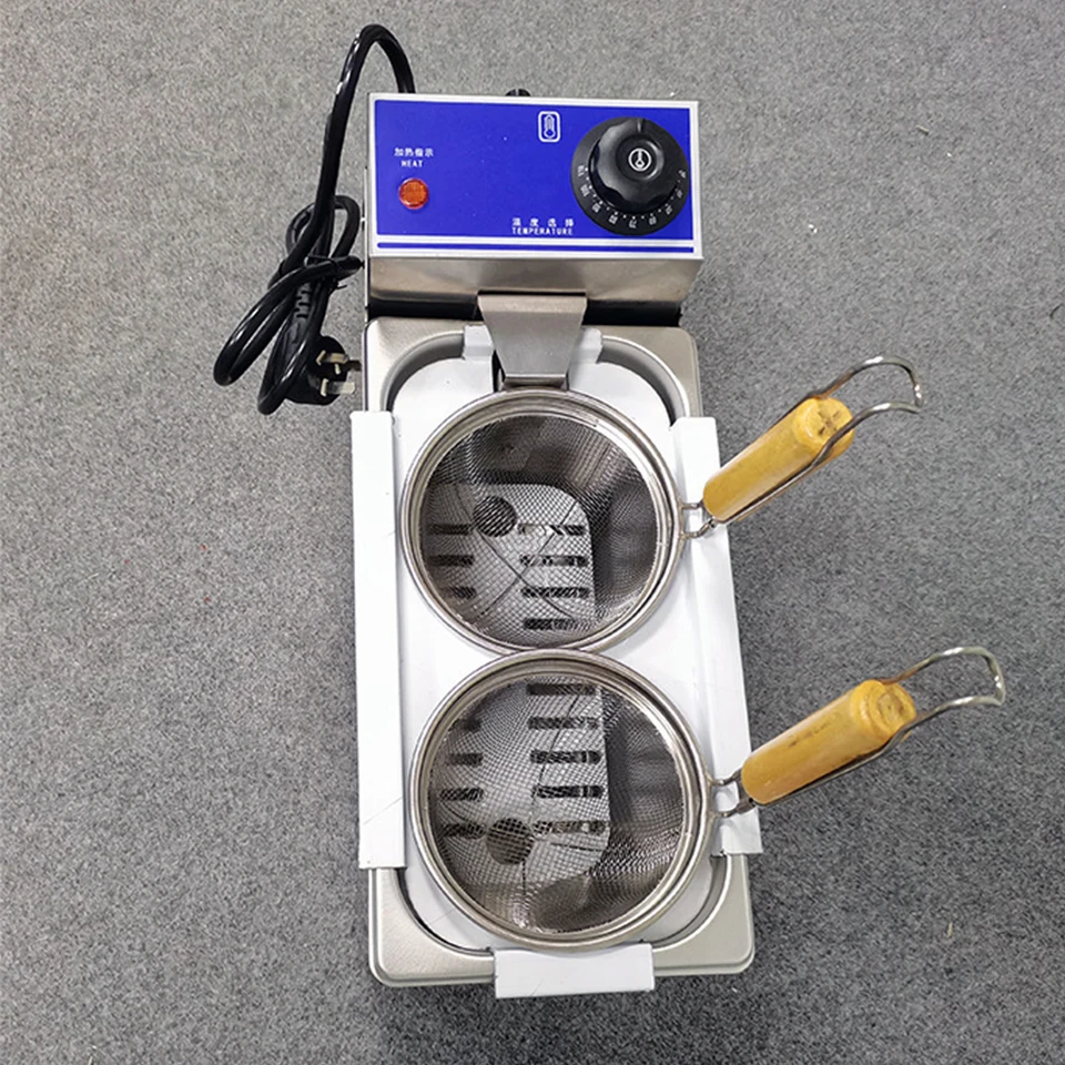 EH800A Electric Noodle Cooking Machine, Pasta Cooker, Table Top 2 Basket Pasta Cooker with Noodle Filter, Suitable for Home