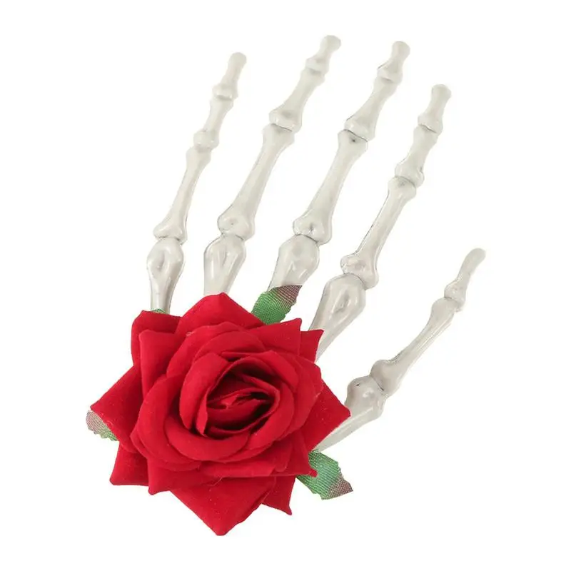 

Skull Barrette Halloween Hairpin Skeleton Hand Bone Hair Clip Fluorescence Party Cosplay Decor Headwear Hair Accessories Fashion