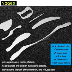 IASTM Stainless Steel Gua Sha Scraping Tools Muscle Scraper For Soft Tissue Physical Therapy Neck Face Body Massage Tools