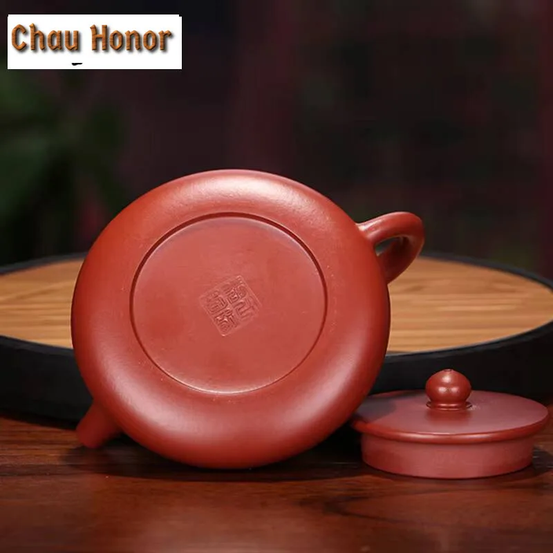 120ml Classic Yixing Purple Clay Teapots Raw Ore Dahongpao Hand Painted Tea Pot Zisha Stone Scoop Tea Kettle Household Teaware