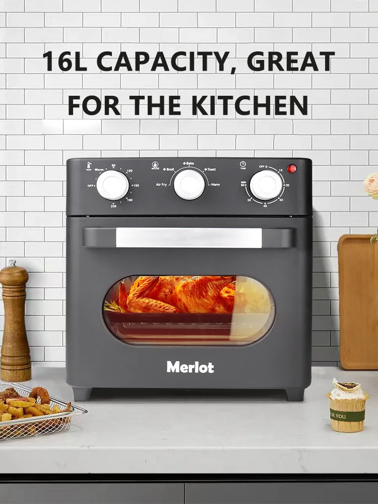 1200W 16L Electric Air Fryer Oven Multifunctional Household Air Fryer Pizza Oven Timing Baking Machine Kitchen Appliances 4