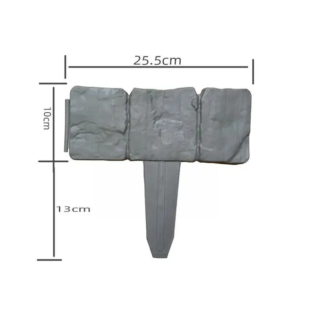 1X Kerti Kerítés Utánzat Kőüzem Támogató Részesedése Kültéri Táj Szegély Dekoratív Border Földi Növényi Kiegészítők - Image 5