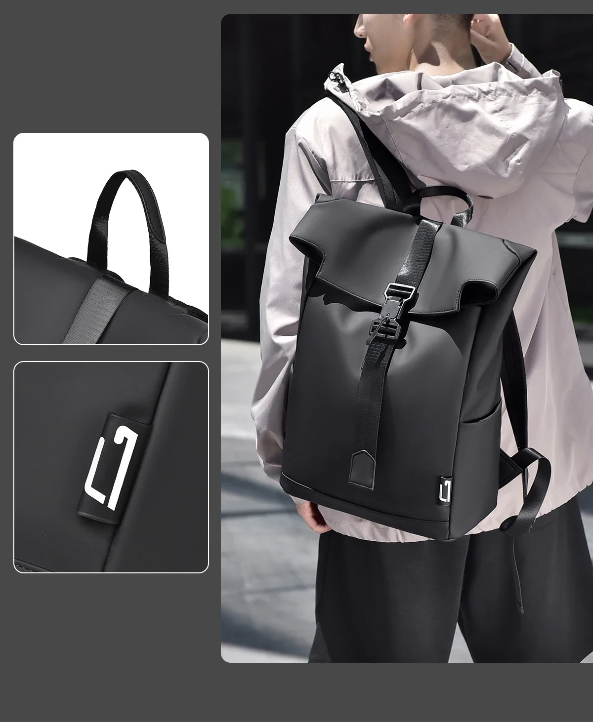 British Style Backpack For Men New Luxury Brand Urban Daily Back Pack 14-16 Laptop Backpacks Waterproof Student Bagpack Male