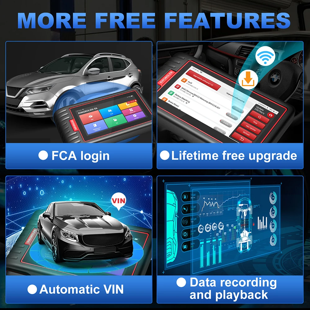 KINGBOLEN S6 Vollsystem-OBD2-Scanner, professionelles Diagnosetool mit 28 Reset-Funktionen, EOBD-Scan-Tool FCA SGW, kostenloses Update – Detail 4
