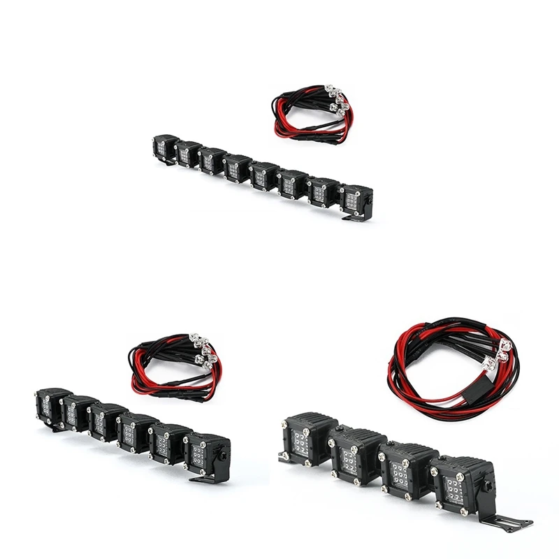 Led Lamp Roof Light Bar Spotlight Searchlight Per 1/8 1/10 Rc Crawler Car Axial Scx10 Traxxas Trx-4 Parti Di Aggiornamento