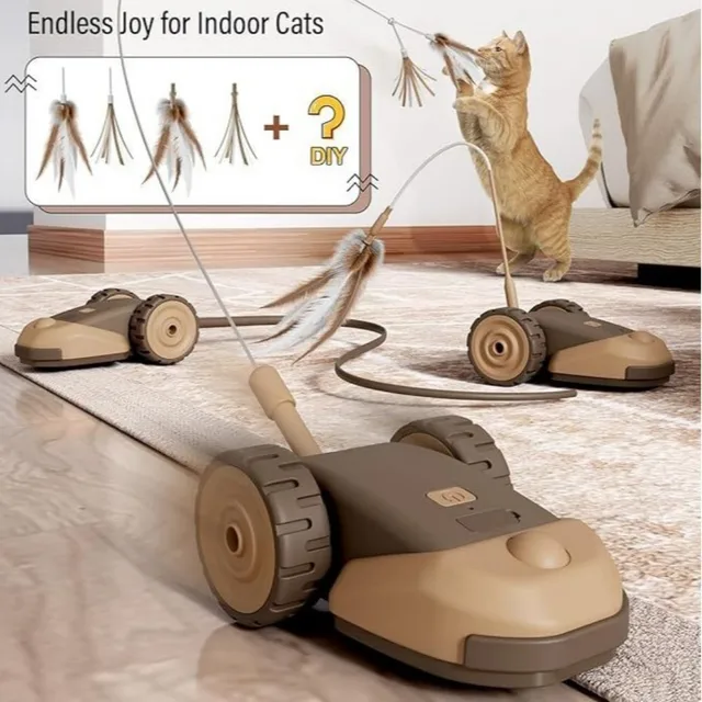 Smart Cat Toy 2 Modes Automatic Moving Touch Wake-up Toy Car for Cats Dogs Interactive Playing Kitten Training Pet Supplies 2