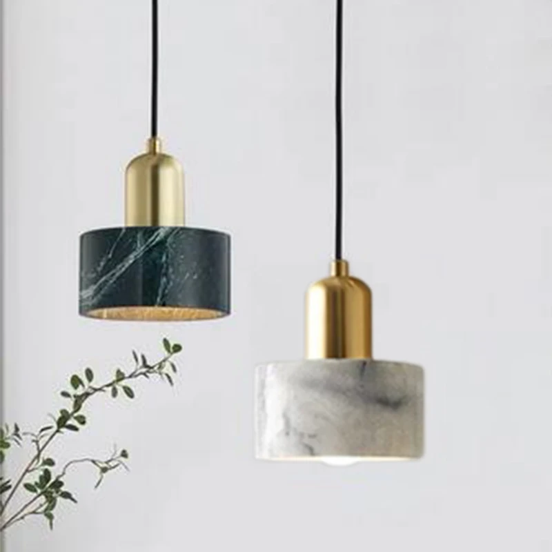 

Nordic Luxury Marble Pendant Lamp Home Decor Bedroom Bedside Kitchen Restaurant Bar Counter Hanging lamp Lighting Fixtures