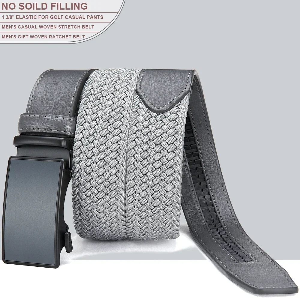 Herren gürtel lässig gewebter elastischer Gürtel Outdoor-Sport Damen gürtel hochwertige Echt leder Kletter arbeits gürtel Jeans Hose Lux – Detail 11