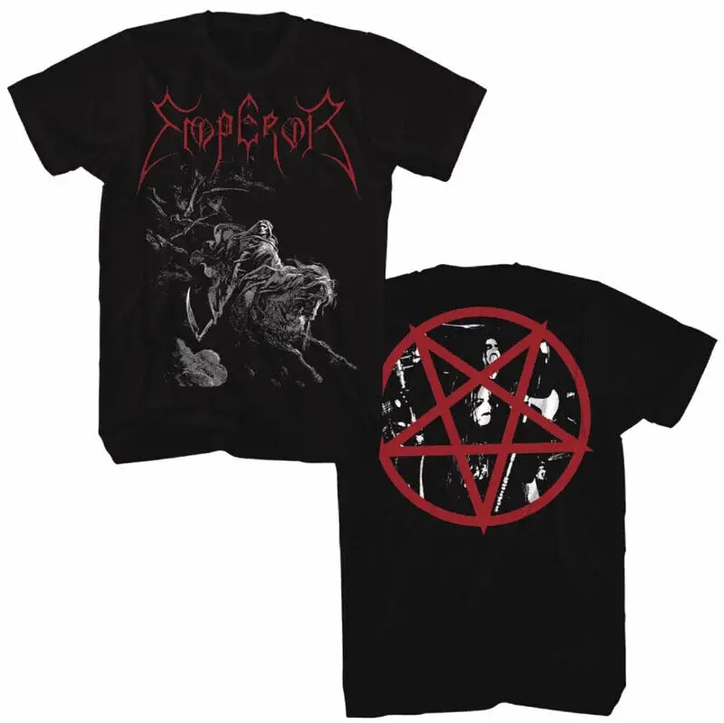 Новая черная рубашка группа Emperor Rider с пентаграммой из тяжелого металла (стандартная)