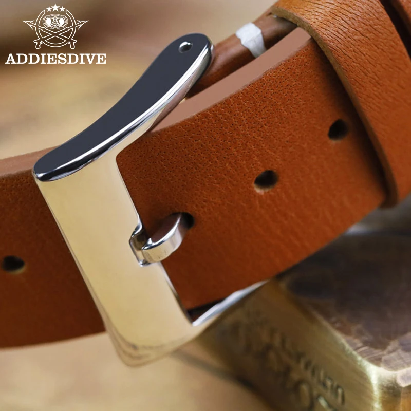 ADDIESDIVE Men Watches 100M Waterproof Leather Belt Timing Clocks Multifunctional Chronograph Quartz Watch Relogios Masculino