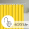 Shower Curtain Hooks 12pcs Acrylic Crystal Shower Curtain Rings Rustproof Round Diamond Decorative Curtain Rings Hooks Shower 5