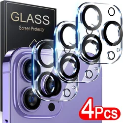Premium Back Camera Tempered Glass Protector for iPhone - HD Clear Full Cover Lens Shield (1 - 4 Pack) (For iPhone 14)