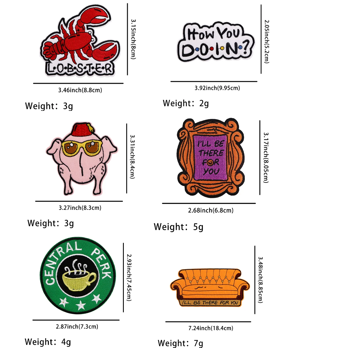 Description Picture 2 of itemInteresting Scenarios Patch Iron On Patches For Clothing Stickers Embroidered Patches On Jackets DIY Clothes Stripes Stickers