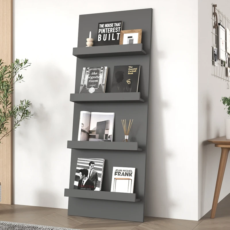 Nordic Ins Minimalist Bookshelf Magazine Rack, Floor Storage Shelf Multi-Layer Organizer Design Furniture Estantes FYMR
