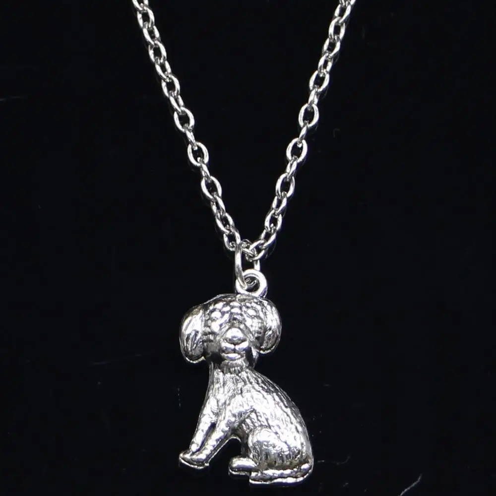 

20pcs New Fashion Necklace 22x13mm dog Pendants Short Long Women Men Colar Gift Jewelry Choker